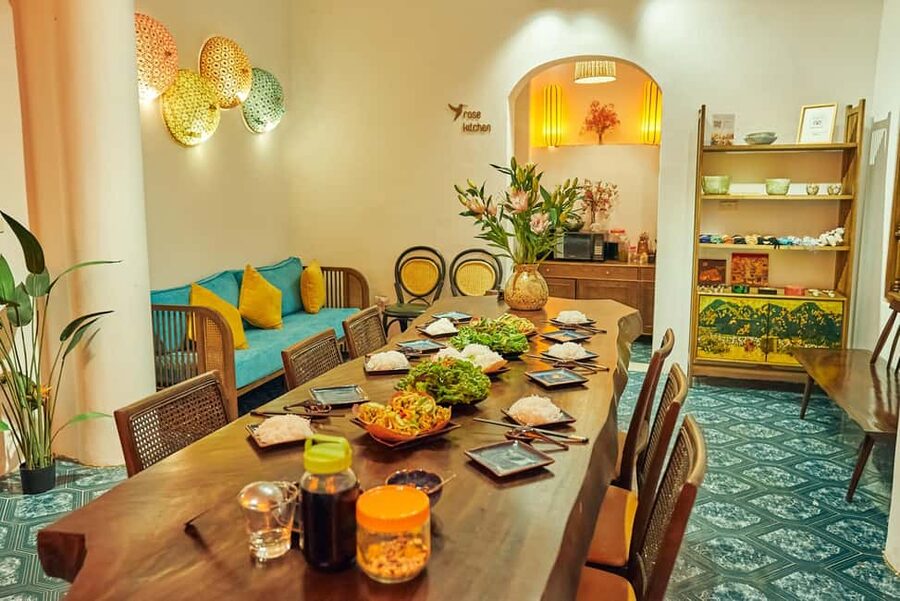 Hanoi: Rose Kitchen: Pho/Bun Cha/Nem+ Free Egg/ Salt Coffee - The meal is part of the lesson