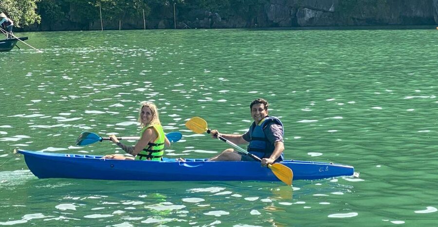 Hanoi: Roundtrip Halong Bay Islands, Caves, Kayaking & Lunch - Setting out from Tuan Chau at noon