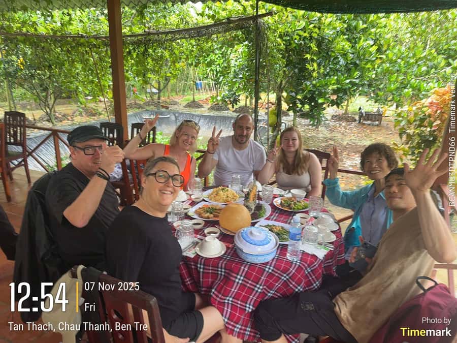 HCM: Authentic Mekong Delta - Boat, TukTuk, Khot Cake Making - Making bánh khọt with local cooks