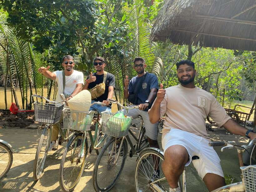 HCM: Mekong Delta Islands Boat & Tuk-Tuk Tour with Tastings - Bánh Khọt, bicycles, and village roads