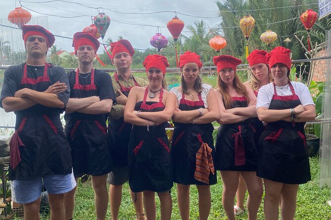 Hoi An Cooking Class(Local market,Basket Boat,Fishing & Cooking) - Bay Mau Coconut Forest by round bamboo boat