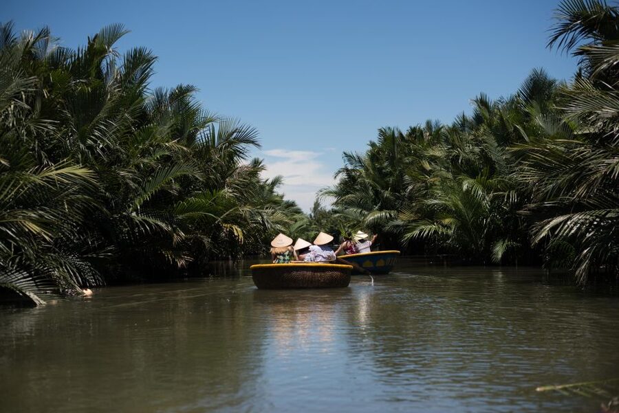 Hoi An/Da Nang: Vegetarian Cooking Class & Basket Boat Ride - The basket boat ride through Cam Thanh