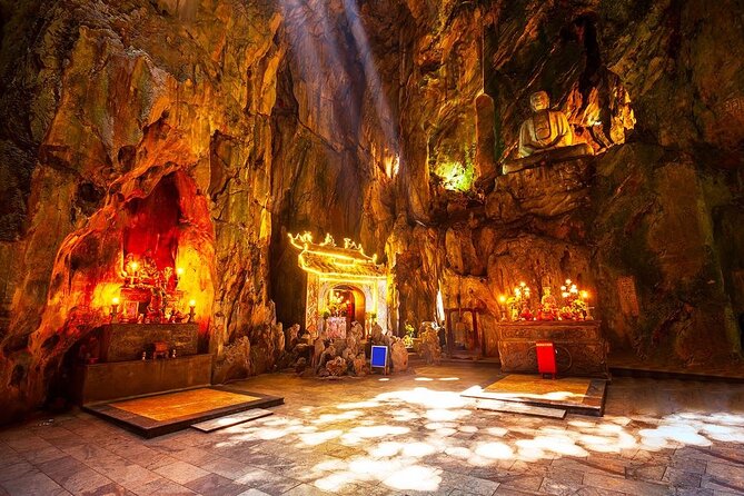 Hoi An/DaNang : Private Trip to Marble Mountain & Lady Buddha - Lady Buddha and Linh Ung Pagoda above Da Nang Bay