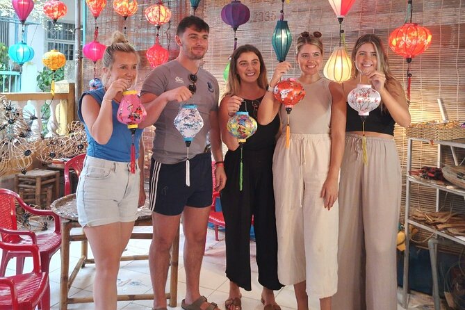 Hoi An Full Lantern Making Class , Basket Boat , Crab Fishing And Food - Making a Folding Hoi An Lantern