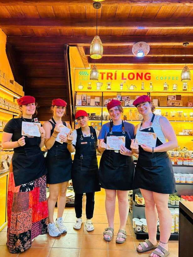 Hoi An: Vietnamese Coffee Making Workshop at Local Roastery - Sitting down with two coffees you made yourself