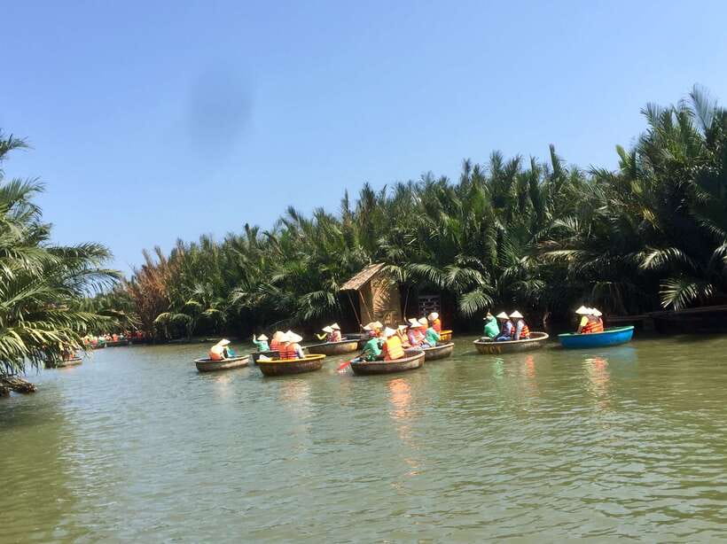 Hoian/Danang: Eco Cooking Class, Cruise Trip, Basket Boat - The basket boat ride through the coconut channels