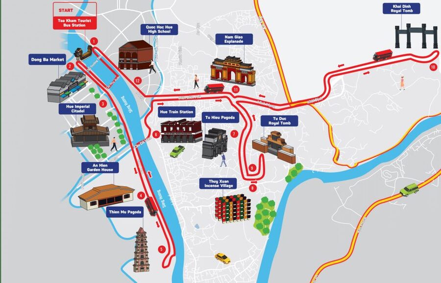Hue: City Sightseeing Hop-On Hop-Off Bus Tour - What the Hue bus tour actually gives you