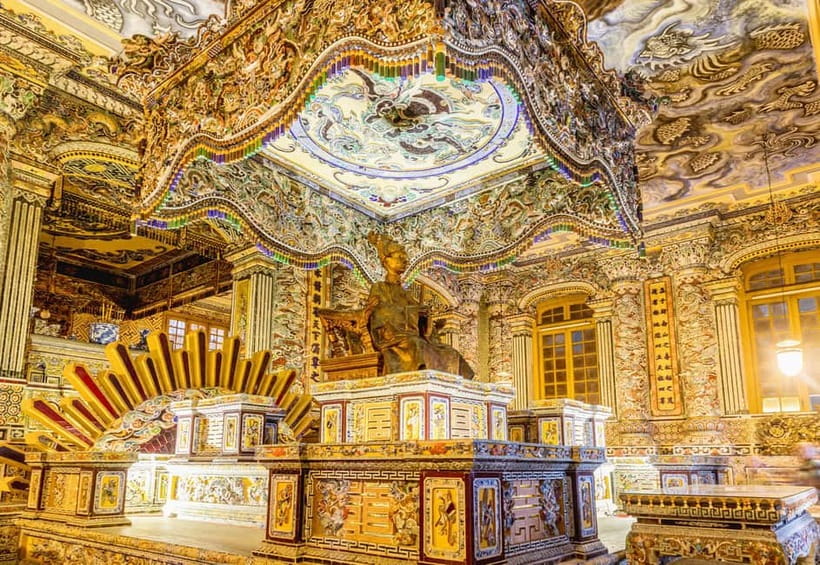 Hue: Hue Royal Tombs Tour Visit 3 Best Tombs & Pagoda - Khai Dinh Tomb and its bold change of style