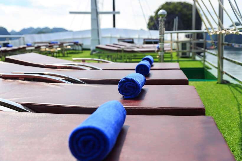 Lan Ha Bay: 2-Day Cruise with Meals, Activities and Pickup - Sunset, cooking, and dinner onboard
