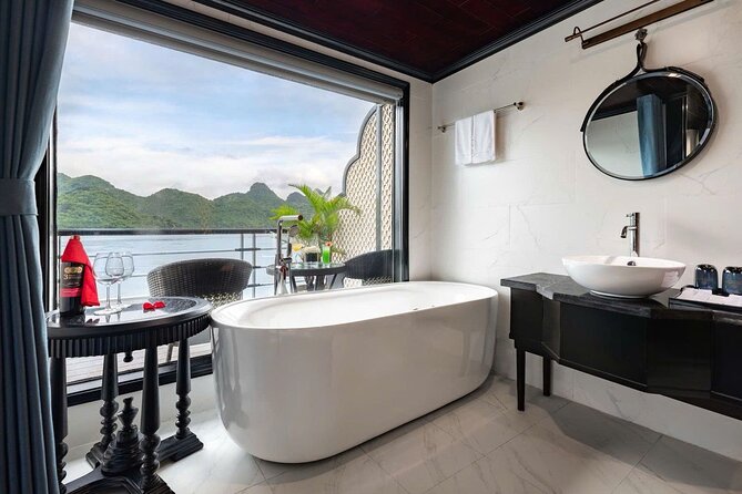 Lan Ha - Ha Long Bay 5Star cruise-Private balcony cabin 2day trip - Day two: Tai Chi before the bay wakes up