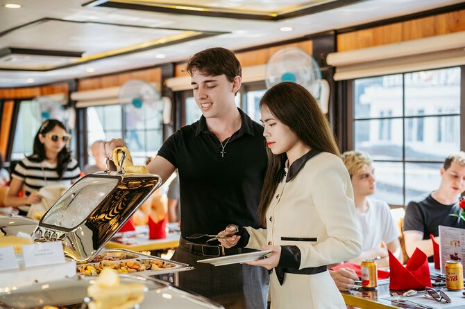 LUXURY Halong Bay Cruise 5 Stars Full Day Tour with Buffet Lunch - Sung Sot Cave and its demanding stairs