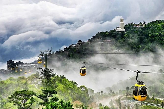 Marble Mountains and Ba Na Hills (Golden Bridge) full day tour - Cable-car views on the way to Ba Na Hills