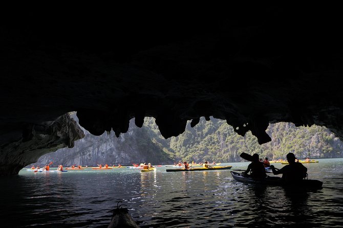 Most favorite full day boat tour with kayaking in Lan Ha bay, Ha Long bay - From Cat Ba hotel to Ben Beo Wharf