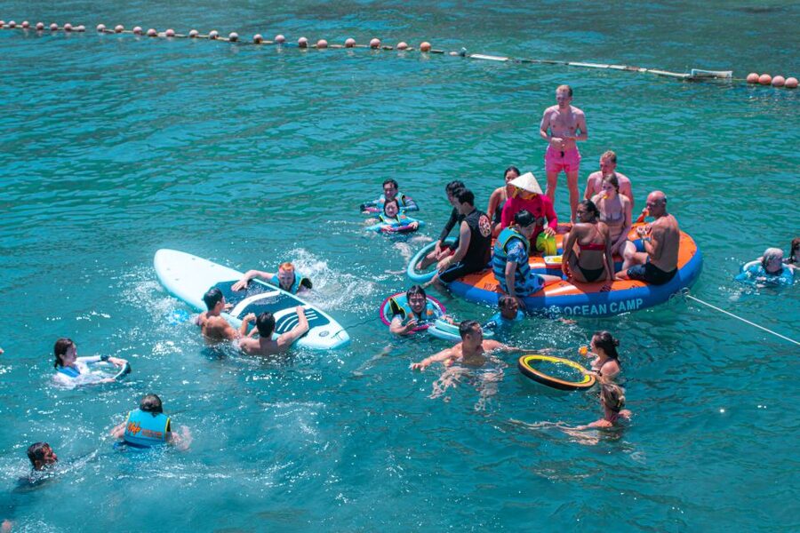 Nha Trang: Coral Reef Snorkeling and Floating Bar Party - Hon Mot and the floating bar at about 11:15