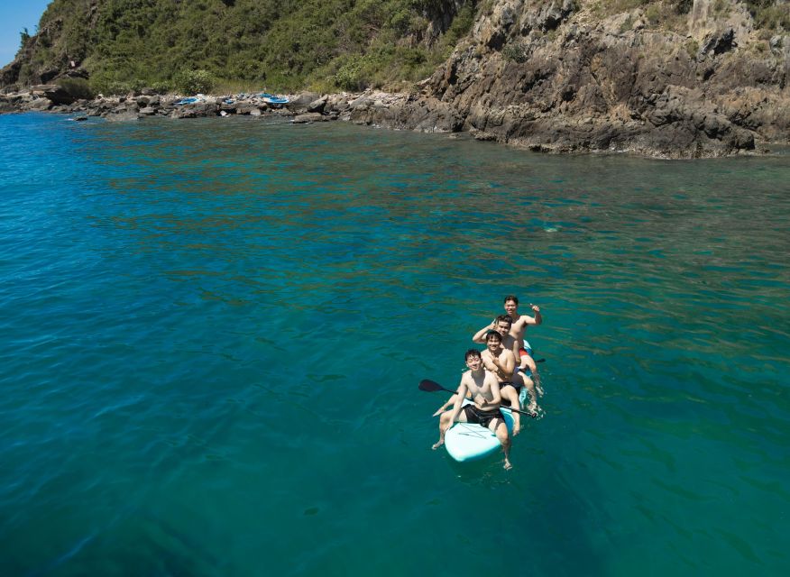 Nha Trang: Coral Reef Snorkeling and Floating Bar Party - The afternoon: slide, SUP, basket boats, and downtime