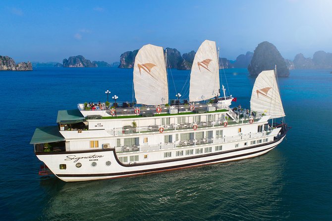 (Official) Signature Halong Cruise - 03 days 02 nights program - Day 1: lunch, bay scenery, and the first evening