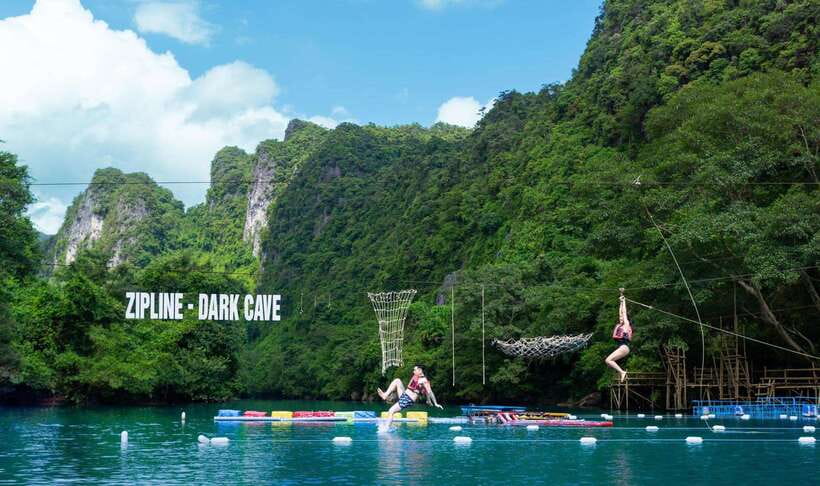 Phong Nha: Zipline Dark Cave & Paradise Cave Exploration - Lunch with local dishes near Phong Nha