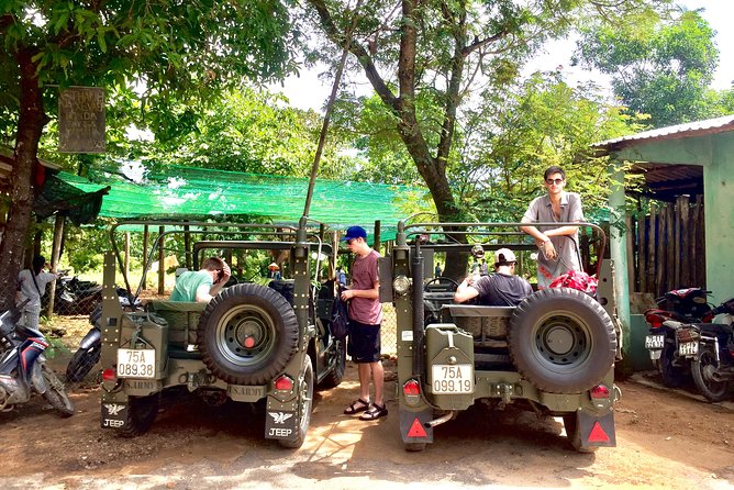 PRIVATE JEEP TOUR: From Hoi An, Danang To Hue via Haivan Pass - Marble Mountains: caves, shrines, and a steep first stop