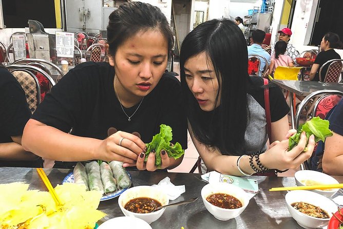 Saigon Afternoon Unseen Street Food by Scooter |Opt: Ao Dai Rider - Banh xeo with wild vegetables