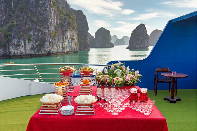 Sea Lion Luxury 5-Star Halong Day Cruise,Buffet Lunch,Shuttle Bus - Surprise Cave: a striking first walk