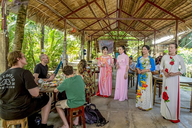 Small-Group Mekong Delta Day Trip: Boat Ride, Cottages & Pagoda - Garden time, village cycling, and the narrow canal