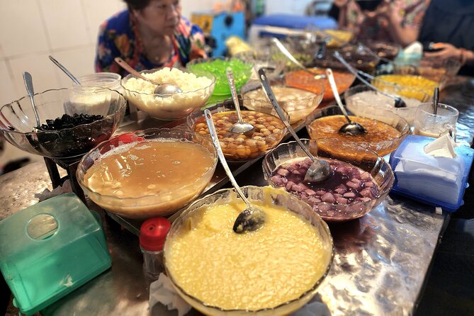 TASTE OF HANOI - walking street food adventure - A food break near Dong Xuan Market