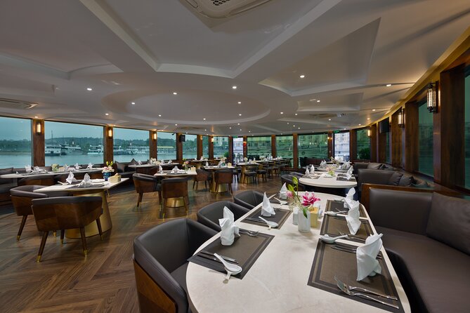 The Catamaran Luxury Day Cruise to Halong Bay from Hanoi(Best Selling) - Frog Pond swimming, slide, and upper-deck lounging